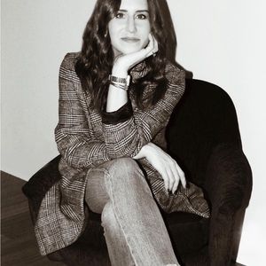 Zara oversized checkered blazer